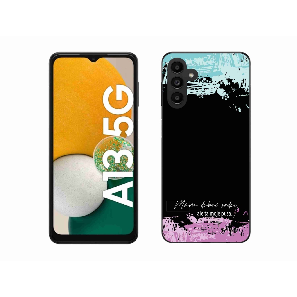 Gél borító mmCase Samsung Galaxy A13 5G - vicces szöveg 3 fekete háttérrel