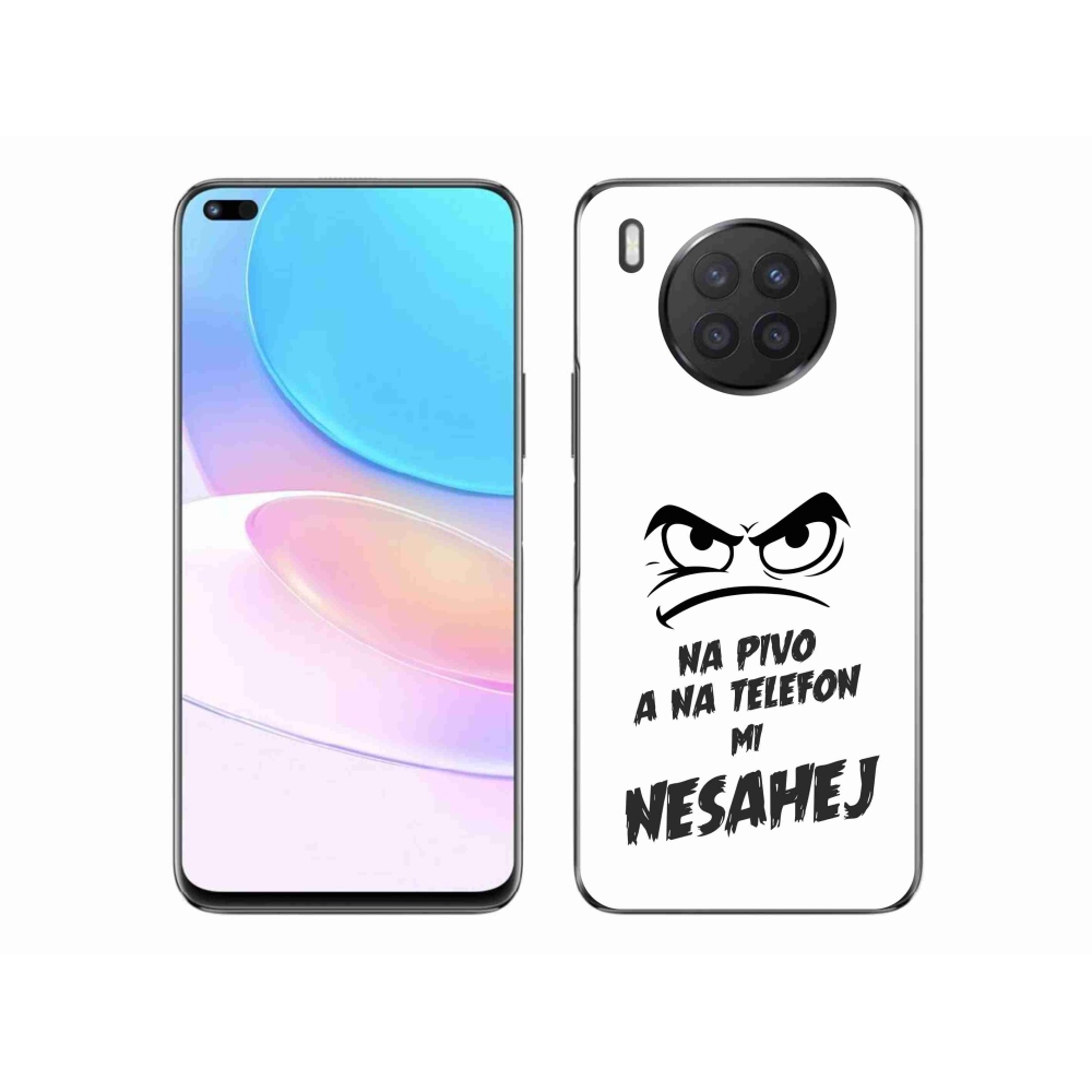 Gél borítás mmCase a Huawei Nova 8i számára - sör motívum 2 fehér háttér