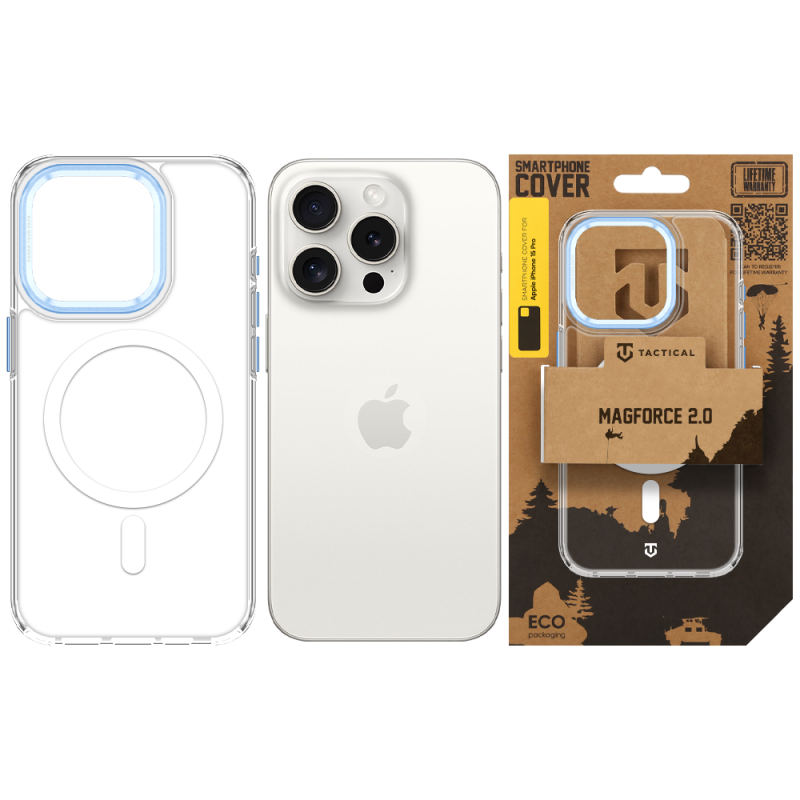 Tactical MagForce 2.0 tok az Apple iPhone 15 Pro-hoz, kék