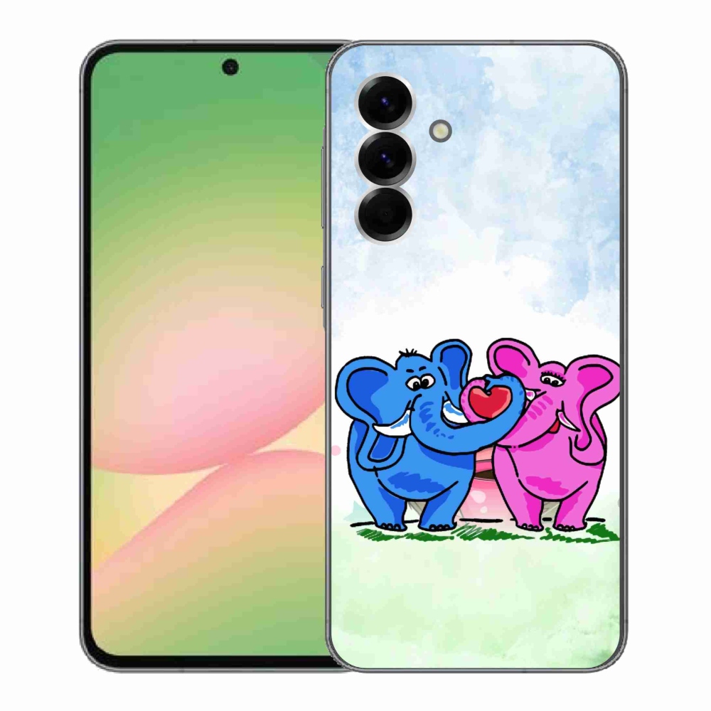 Gél borítás mmCase Samsung Galaxy A56 5G - szerelmes elefántok