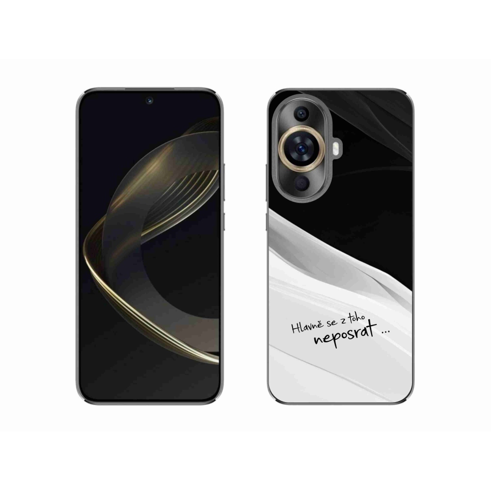 Gél borító mmCase a Huawei Nova 11-hez - vicces szöveg 13 fehér és fekete háttérrel