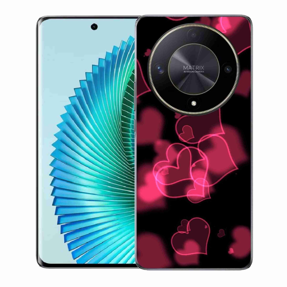 Gél borítás mmCase a Honor Magic 6 Lite 5G készülékhez - piros szívek