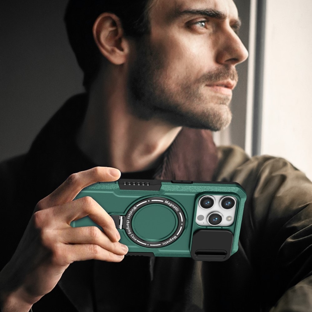 Katonai strapabíró védőburkolat MagSafe-vel iPhone 14 Pro Max készülékhez - sötétzöld