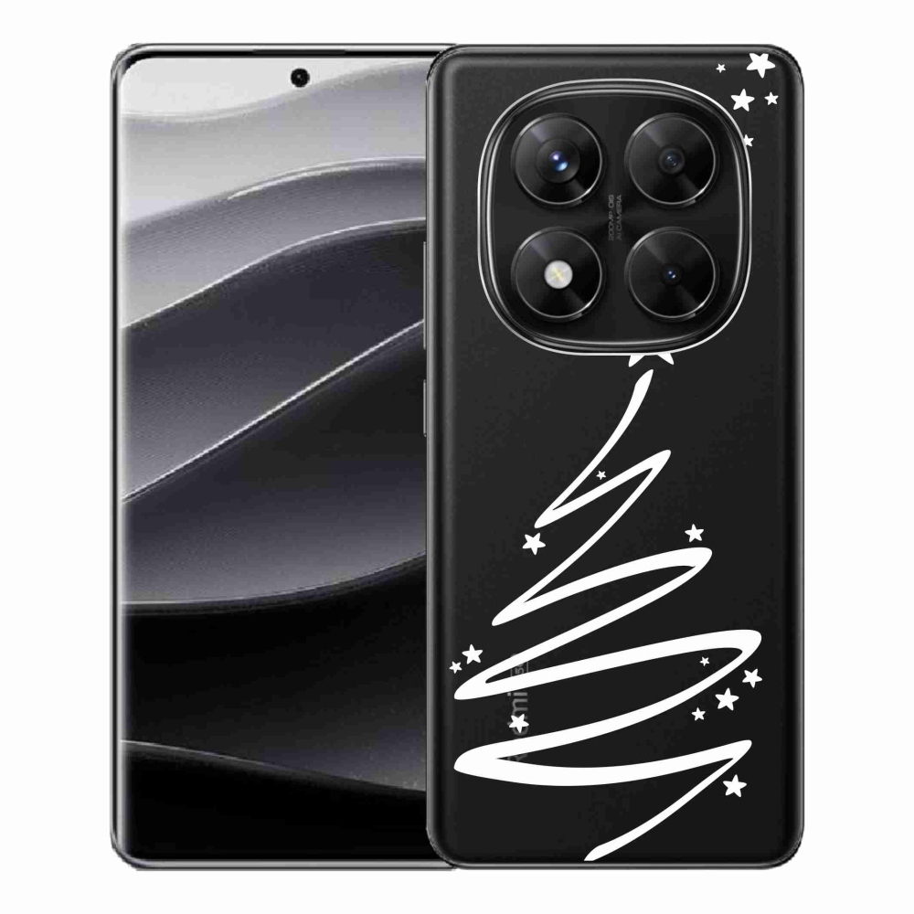 Gél borítás mmCase a Xiaomi Redmi Note 14 Pro 5G/Poco X7 5G számára - fehér fa átlátszó háttéren