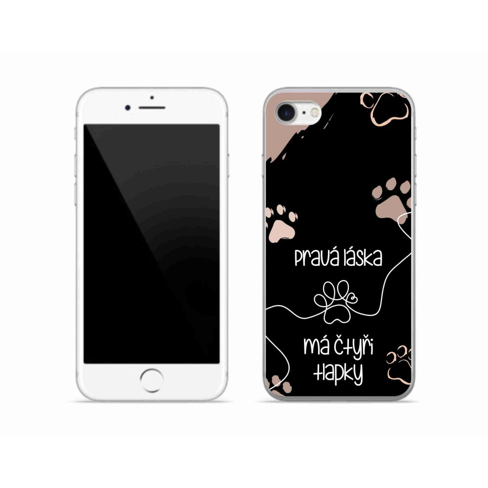 Zselés borítás mmCase iPhone SE (2022) - kutya motívum 1 fekete háttér