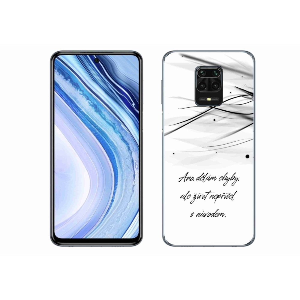 Gél borítás mmCase a Xiaomi Redmi Note 9S-hez - idézem fehér háttér