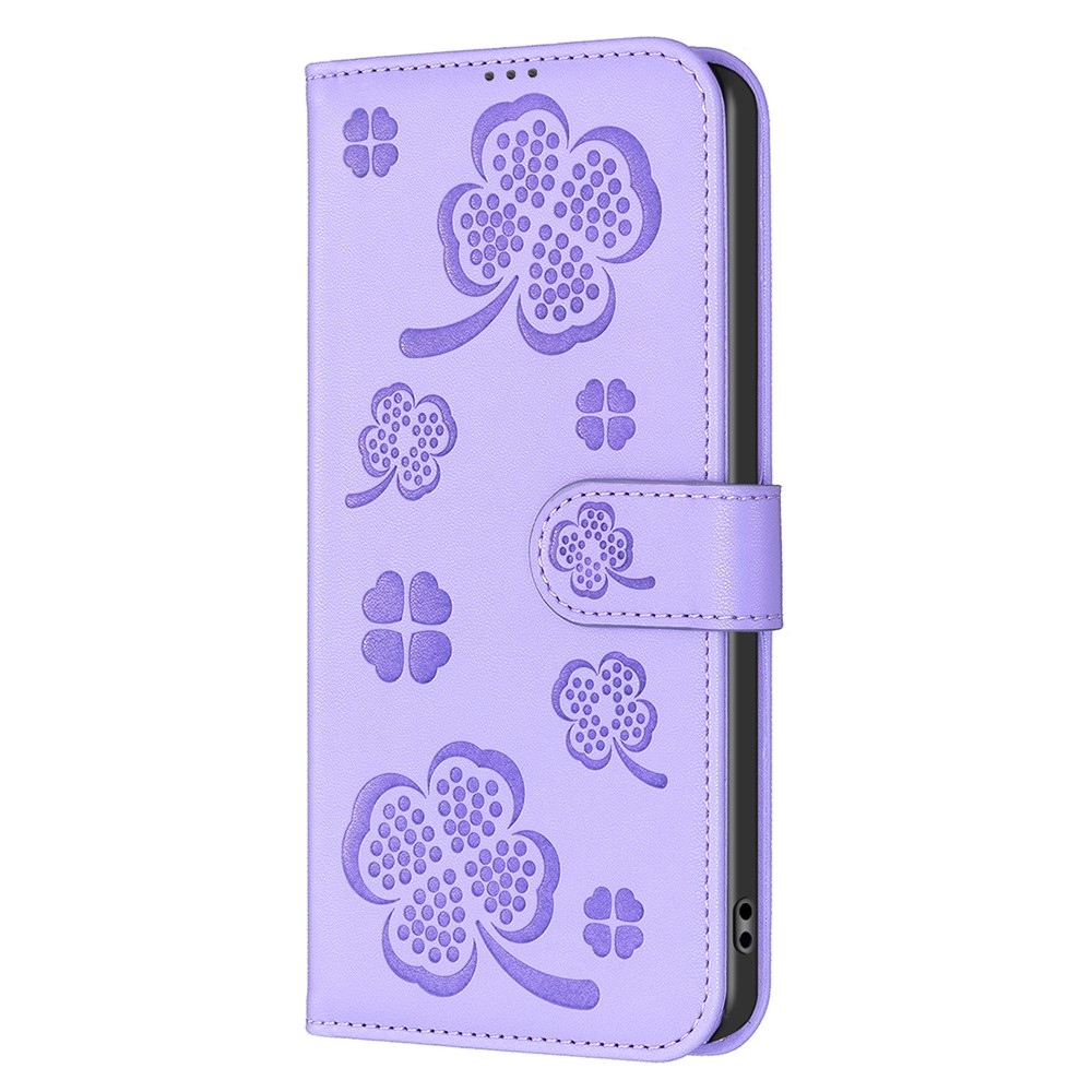 Clover könyv tok Samsung Galaxy S25 Edge készülékhez - lila