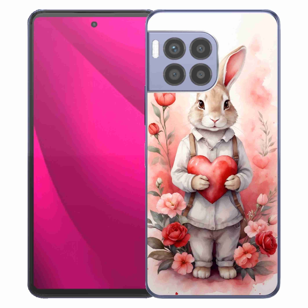 Zselés borítás mmCase a T-Mobile T Phone 2 Pro készülékhez - nyúl szívvel