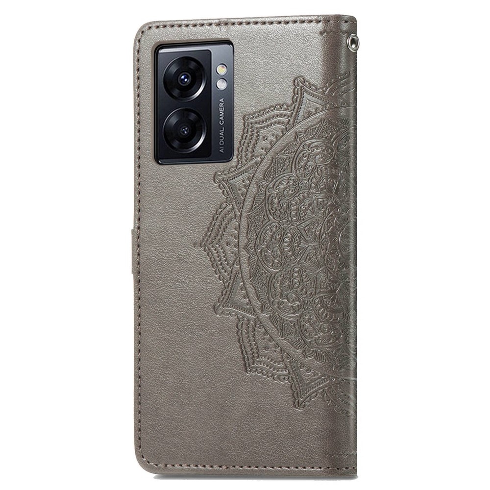 Mandala könyvtáska a Realme Narzo 50 készülékhez - szürke