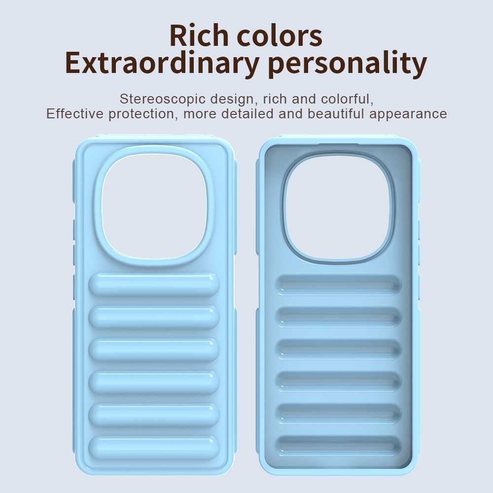 Csíkos tartós borító Xiaomi Redmi Note 14 Pro+ 5G - kék