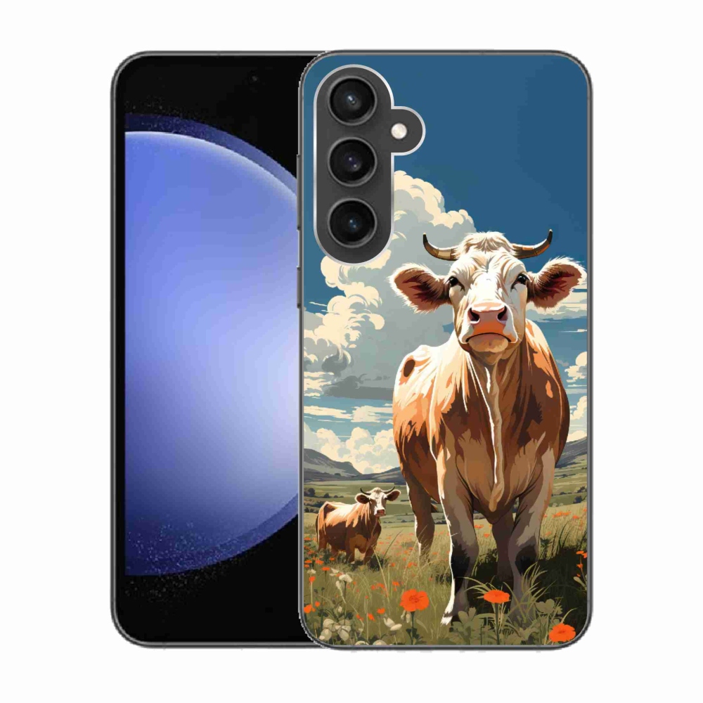 Zselés borítás mmCase Samsung Galaxy S23 FE - tehenek a réten