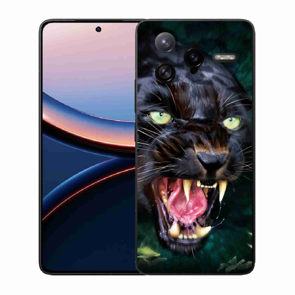 Gél borítás mmCase a Xiaomi Poco F7 Ultra számára - dühös fekete párduc