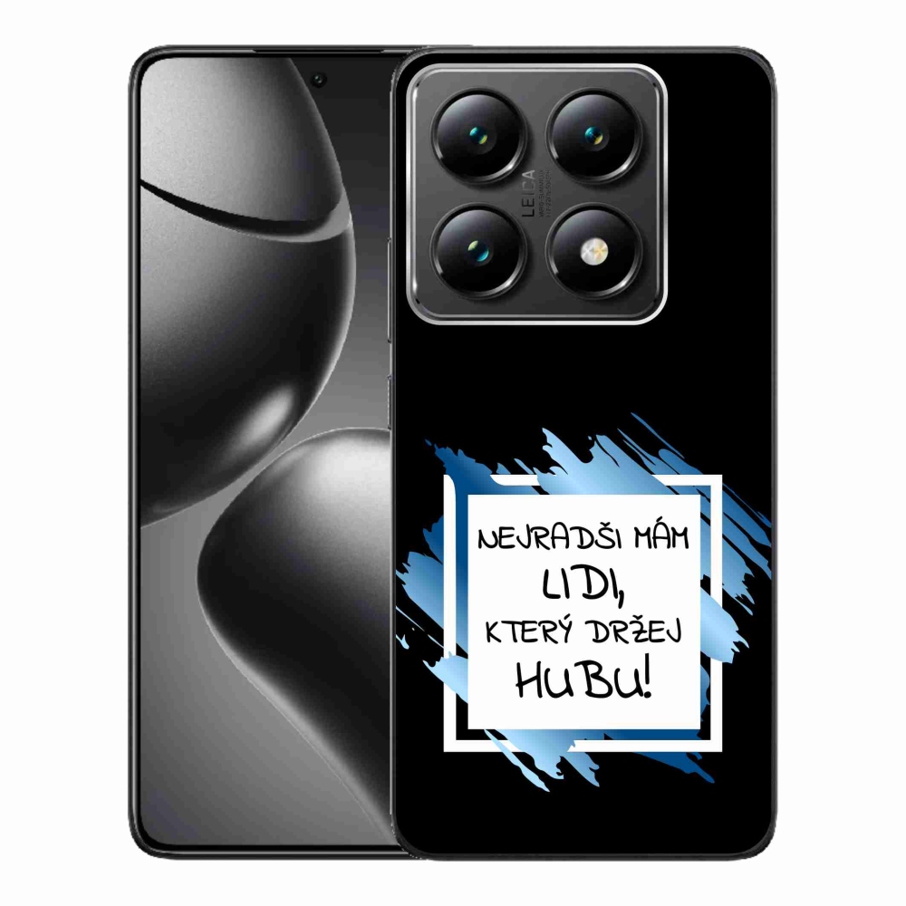 Gél borító mmCase a Xiaomi 14T Pro számára - vicces szöveg 7 fehér és fekete háttérrel