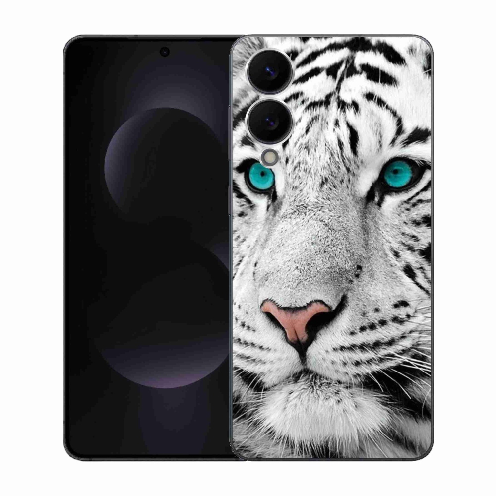 Gél védőhuzat mmCase Samsung Galaxy S25 Edge készülékhez - fehér tigris