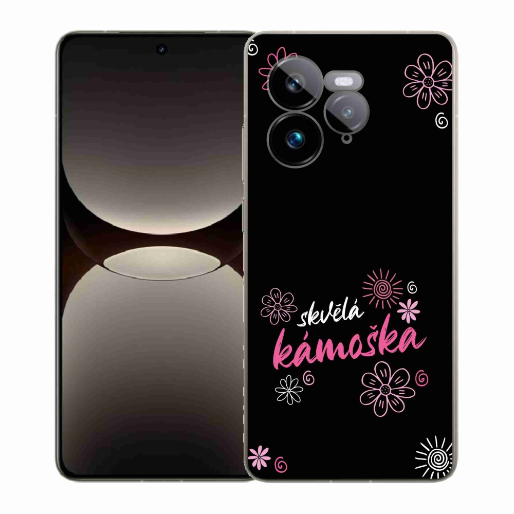 Gél borítás mmCase a Realme GT 7 Pro 5G-n - nagyszerű haver fekete háttérrel