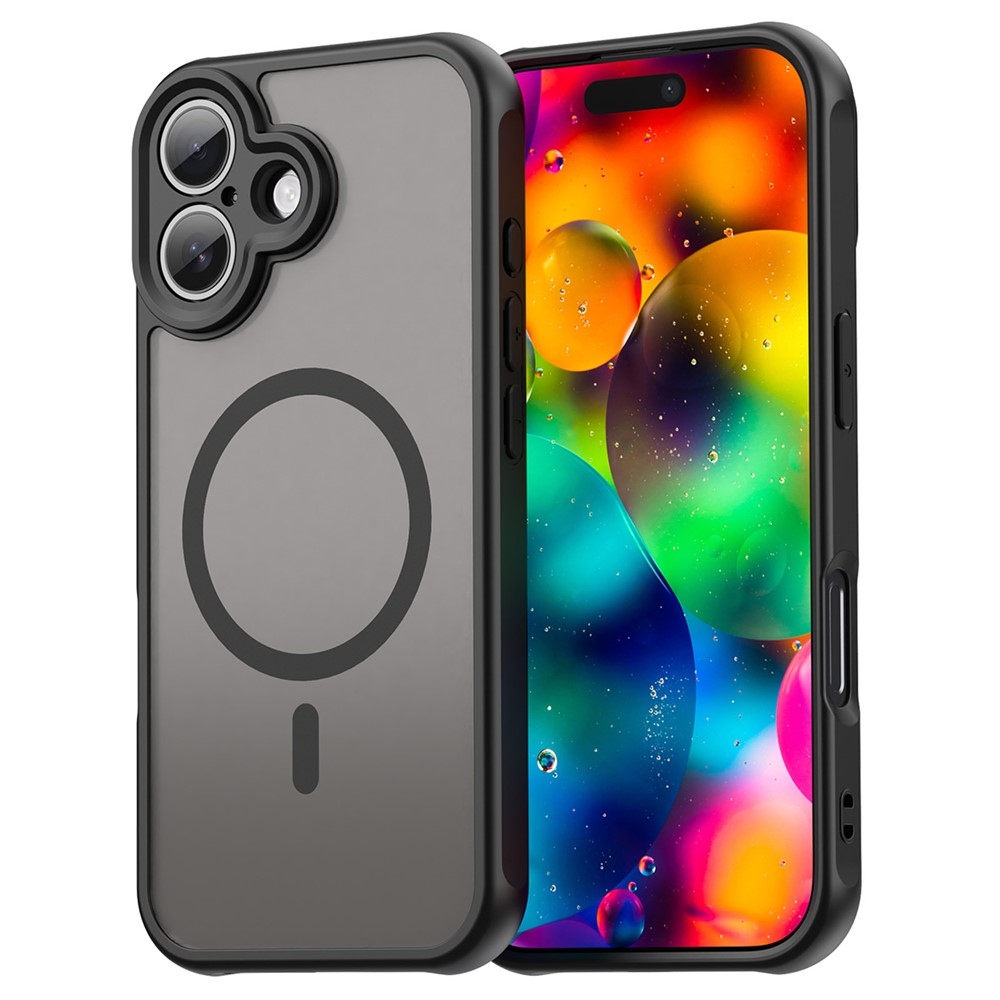 Matte zselés tok MagSafe-rel iPhone 17 készülékhez - fekete