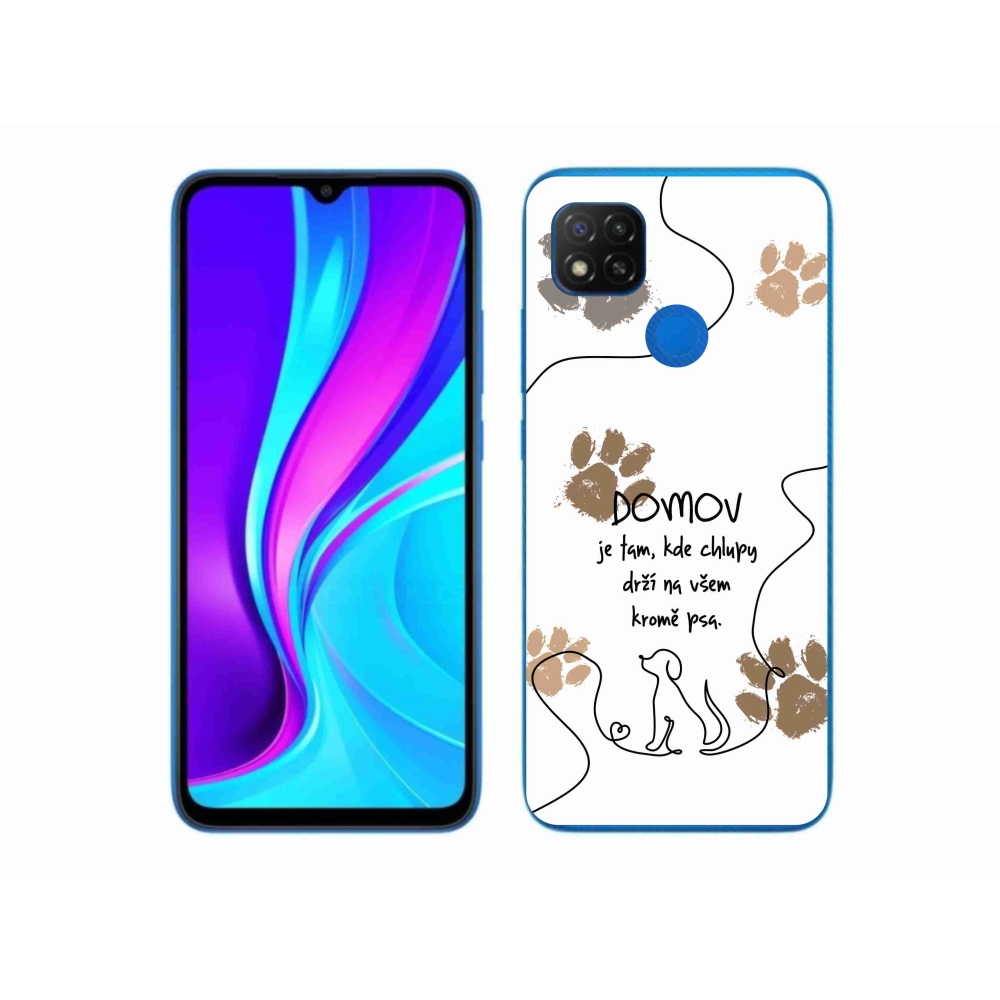 Gél borítás mmCase a Xiaomi Redmi 9C-hez - kutya motívum fehér háttérrel