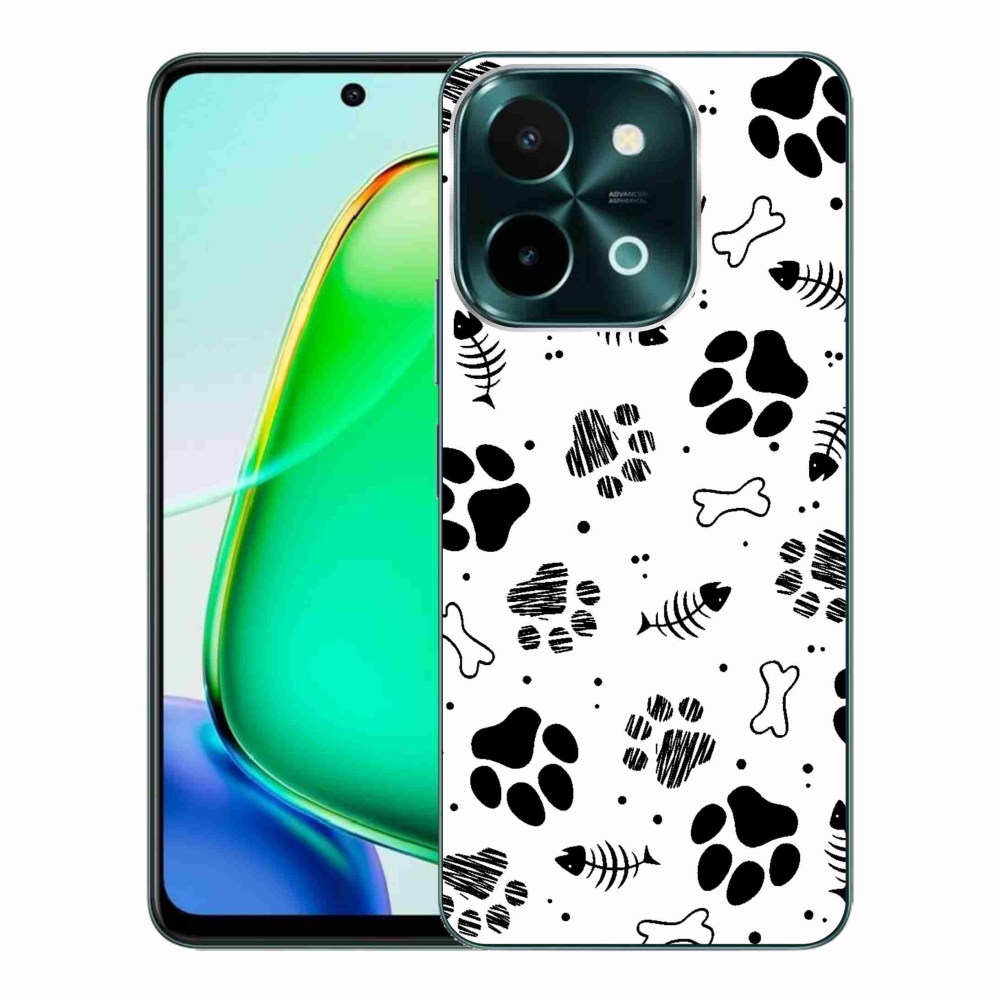 Zselés borítás mmCase a Vivo Y28-hoz - kutyamancsok 1