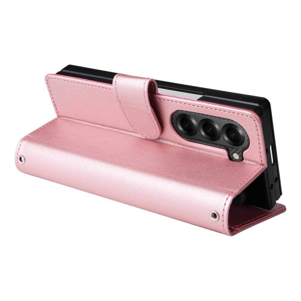 Tárcás könyvtáska Samsung Galaxy Z Fold6 5G - rózsa arany