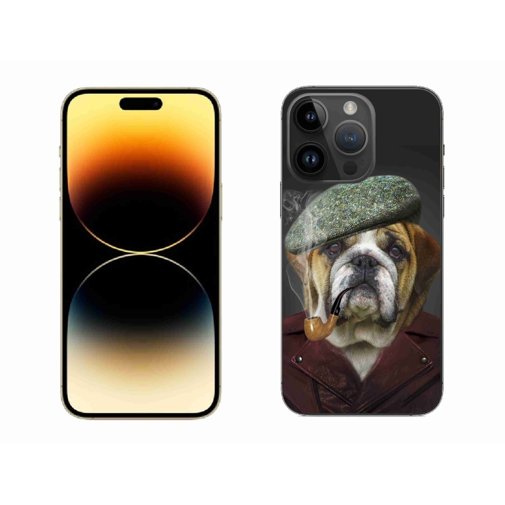 Zselés borítás mmCase iPhone 14 Pro Max készülékhez - kutya csővel