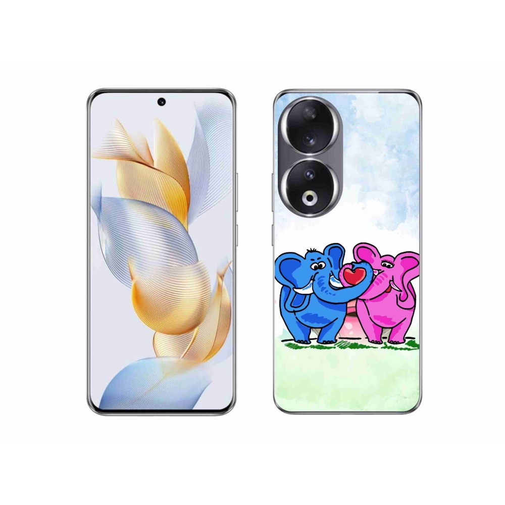 Gél borító mmCase a Honor 90-hez - szerelmes elefántok