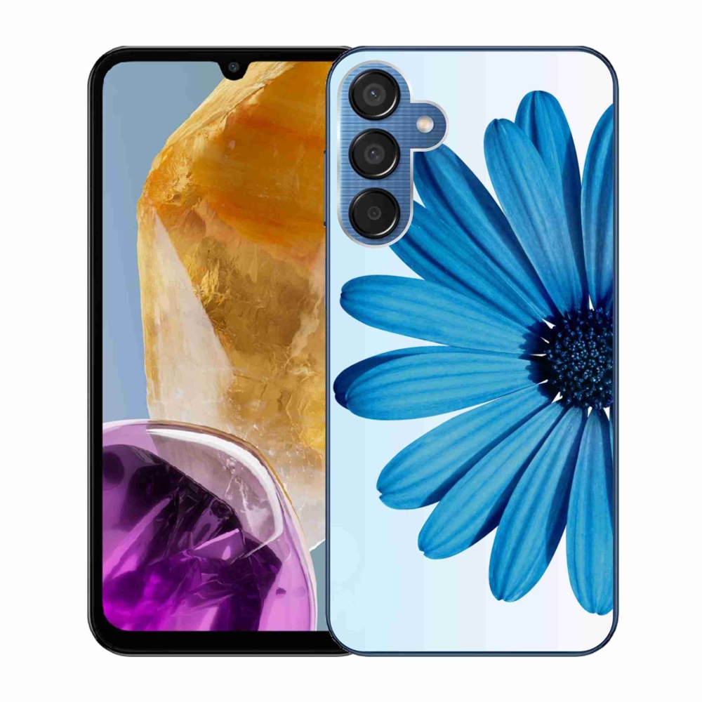 Gél tok mmCase a Samsung Galaxy M15 5G készülékhez - kék margaréta