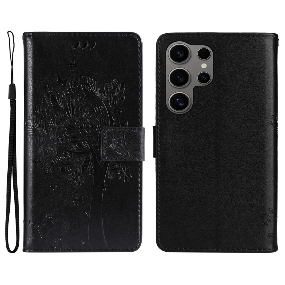 Fák könyve tok Samsung Galaxy S25 Ultra - fekete