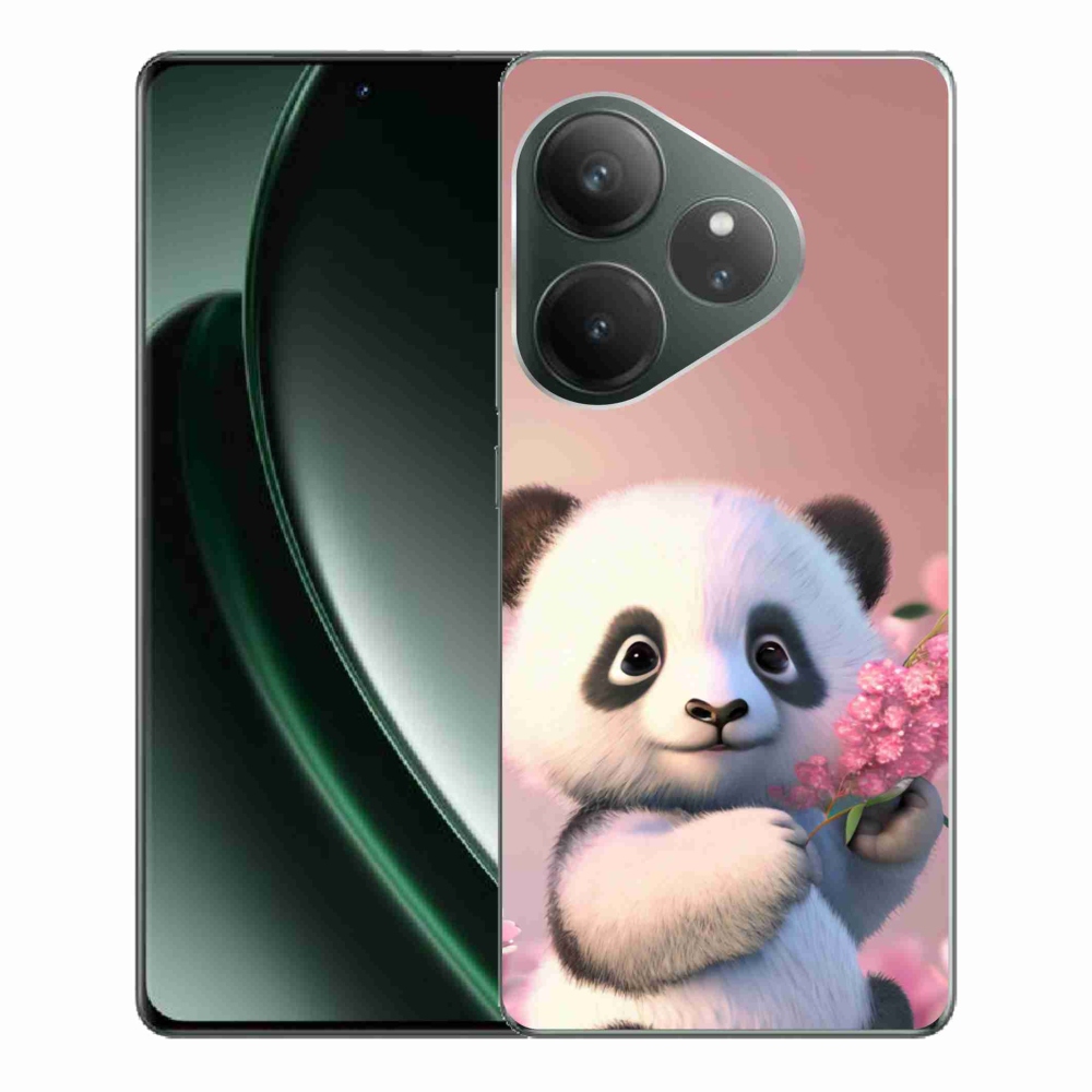 Gél borítás mmCase a Realme GT 6 5G/GT 6T 5G számára - aranyos panda