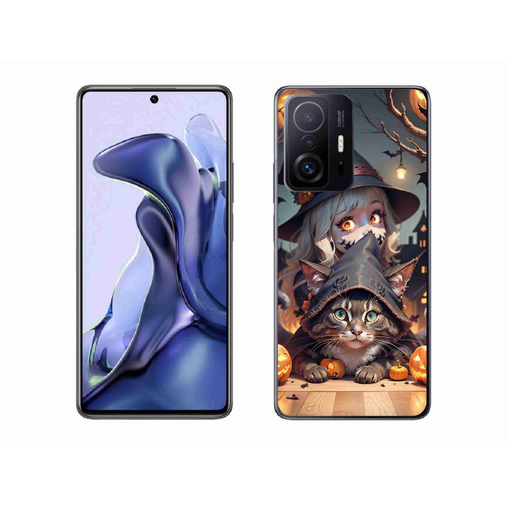 Gél borítás mmCase a Xiaomi 11T Pro számára - boszorkány macskával