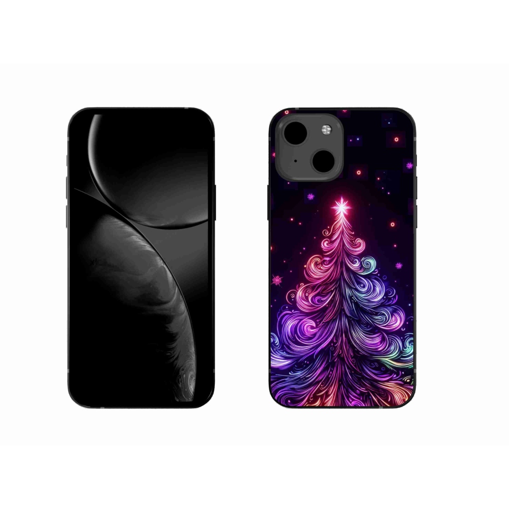 Gél borítás mmCase iPhone 13 6.1 készülékhez - neon karácsonyfa 1