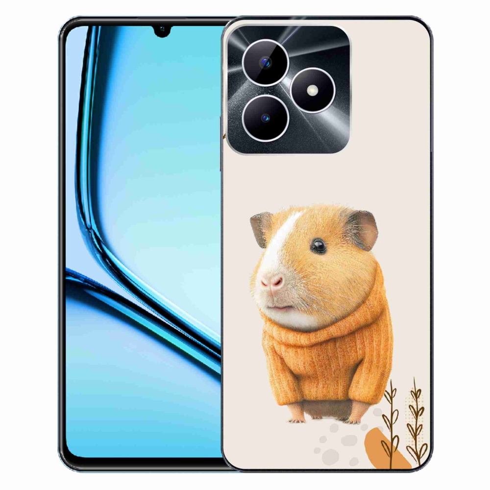 Zselés borítás mmCase a Realme Note 50 készülékhez - tengerimalac pulóverben