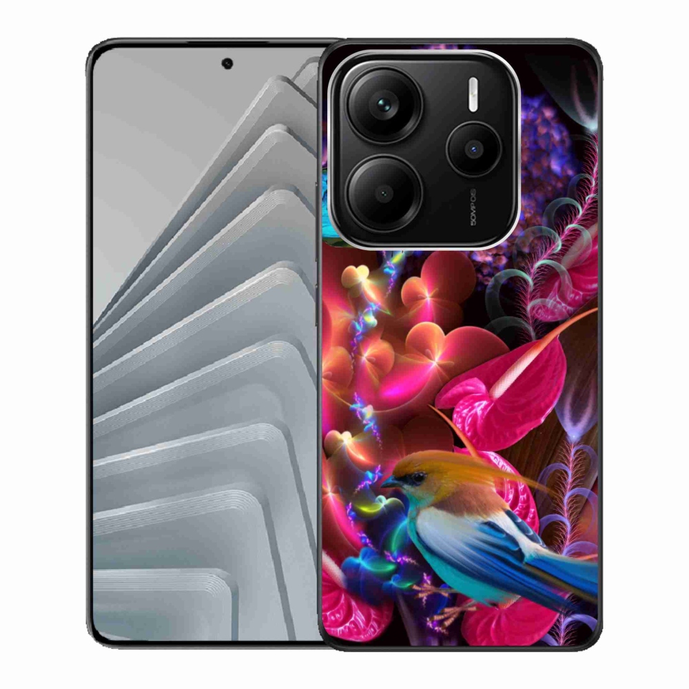 Gél borító mmCase a Xiaomi Redmi Note 14 5G-hez - színes virágok