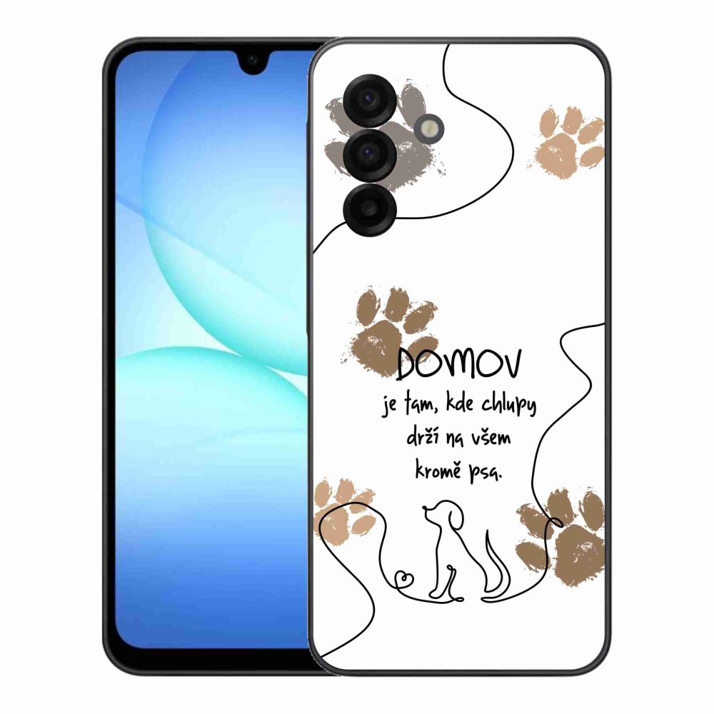 Gél borítás mmCase Samsung Galaxy A17 4G/5G - kutya motívum fehér háttérrel