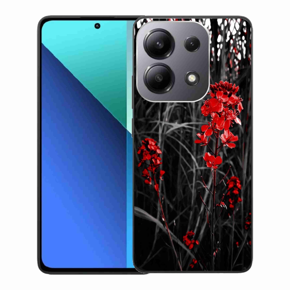 Gél borítás mmCase a Xiaomi Redmi Note 13-hoz - piros növény