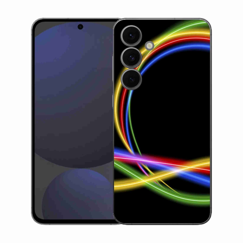 Zselés borítás mmCase Samsung Galaxy S25 FE készülékhez - neon karikák