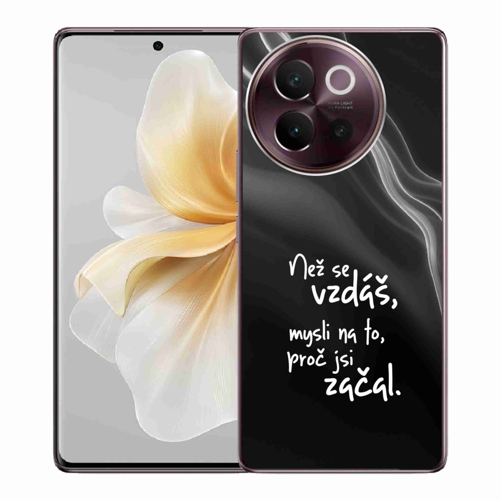 Gél borítás mmCase a Vivo V40 Lite 5G készülékre - Idézet 2 fekete háttér