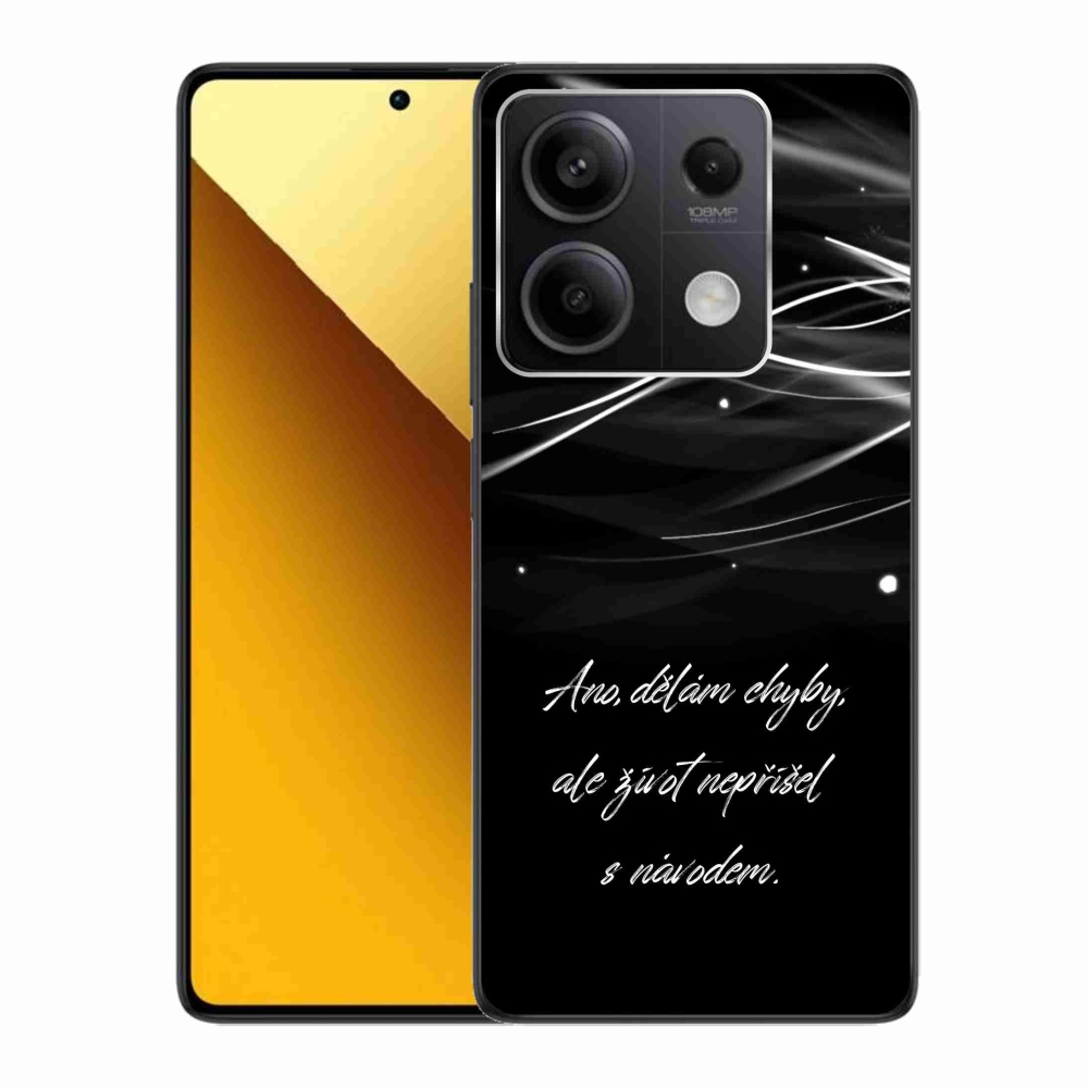 Gél borítás mmCase a Xiaomi Redmi Note 13 5G számára - idézem fekete háttérrel