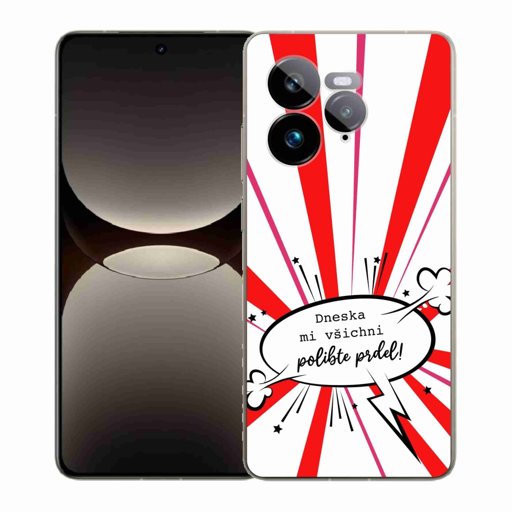 Gél borító mmCase a Realme GT 7 Pro 5G készülékhez - vicces szöveg 15 fehér háttérrel