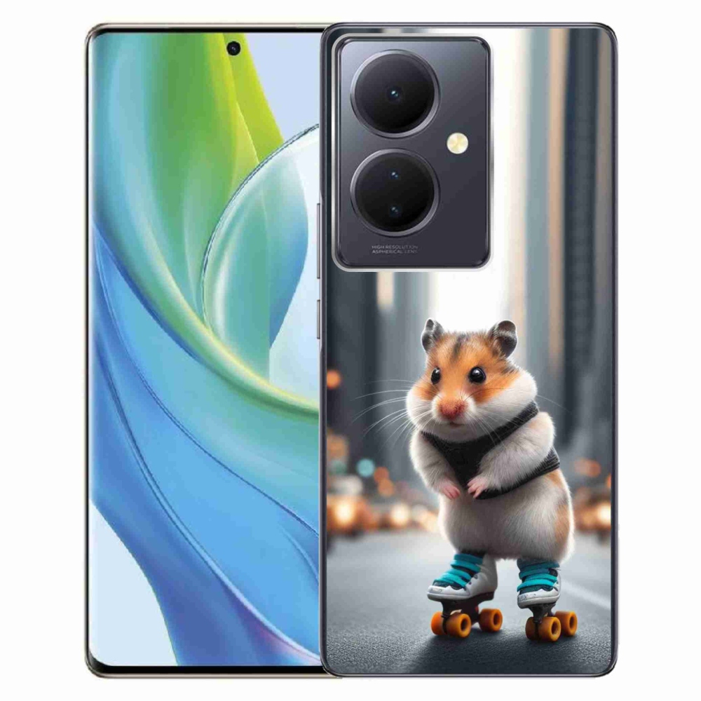 Gélburkolat mmCase a Vivo V29 Lite 5G-n - hörcsög a korcsolyán