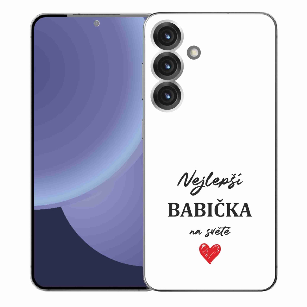 Gél borító mmCase Samsung Galaxy S25+ - a legjobb nagymama 1 fehér háttérrel