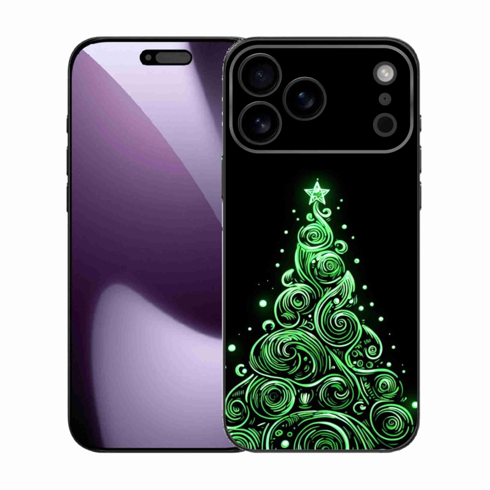 Gél borítás mmCase iPhone 17 Pro Max készülékhez - neon karácsonyfa 3