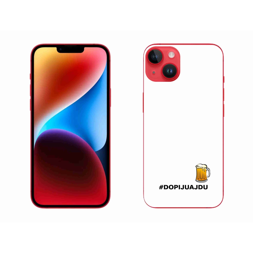 Gél borítás mmCase iPhone 14 Plus készülékhez - sör motívum 1 fehér háttér