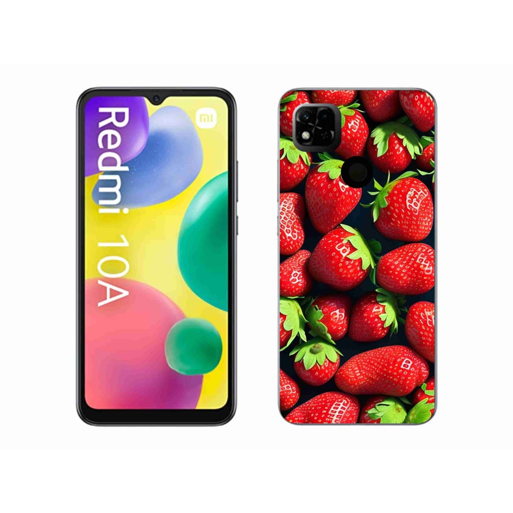 Gél borítás mmCase a Xiaomi Redmi 10A számára - eper