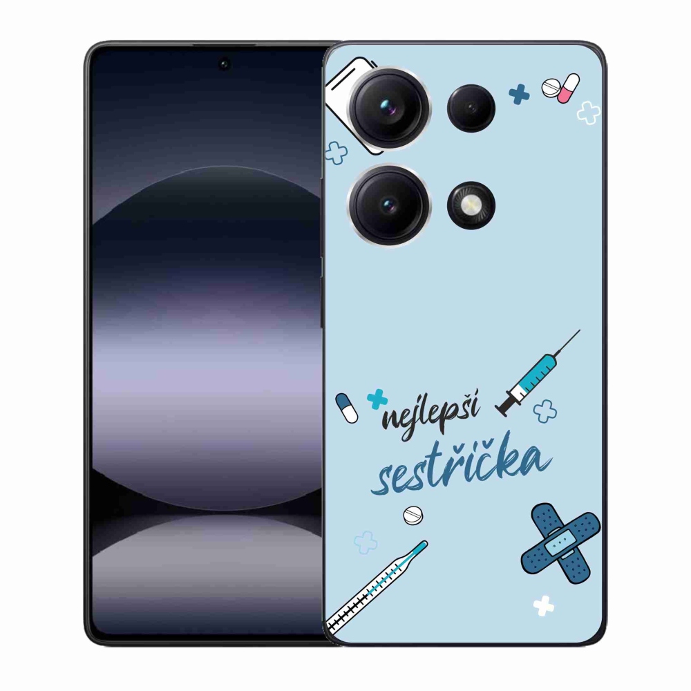 Gél borító mmCase a Xiaomi Redmi Note 14S - legjobb kishúg kék háttérrel