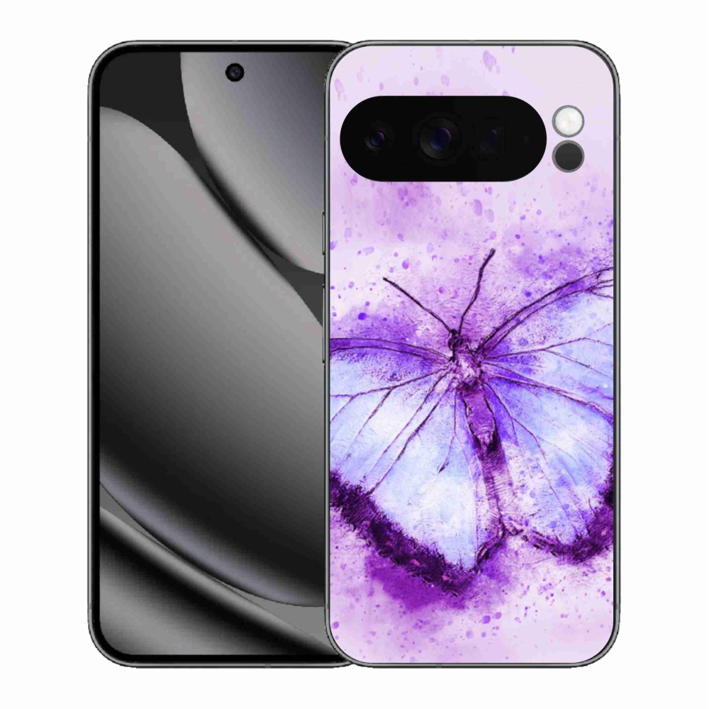 Zselés borítás mmCase a Google Pixel 10 Pro XL számára - lila pillangó