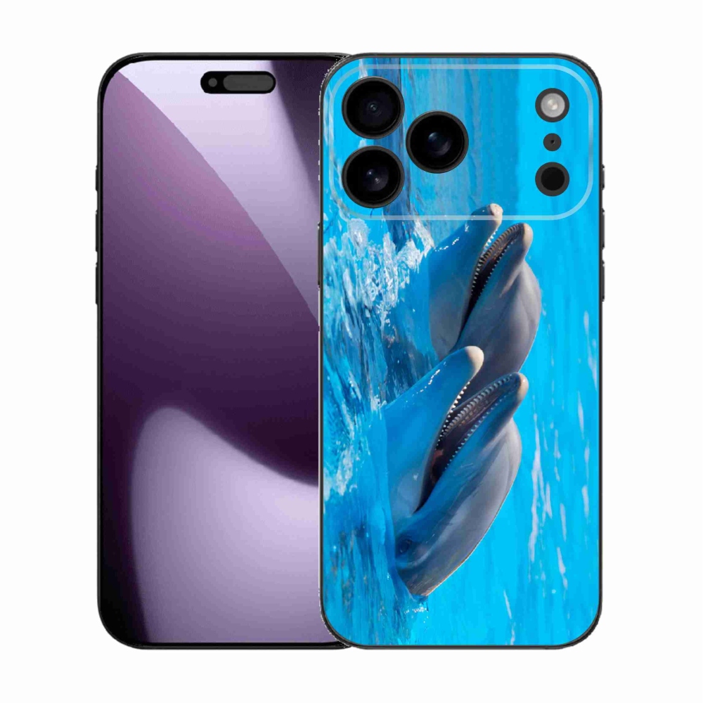 Zselés borítás mmCase iPhone 17 Pro Max készülékhez - delfinek