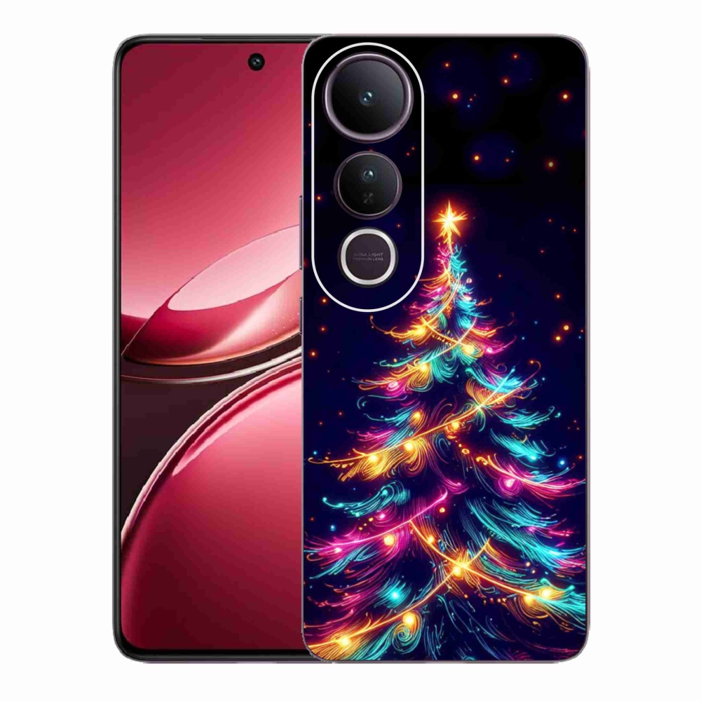 Gélburkolat mmCase a Vivo V50 Lite 4G/5G-n - neon karácsonyfa