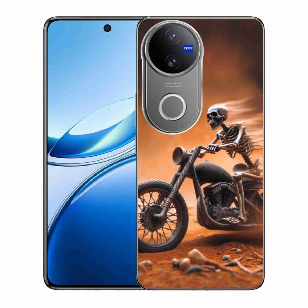 Gél borítás mmCase a Vivo V50 5G-hez - csontváz a motorkerékpáron