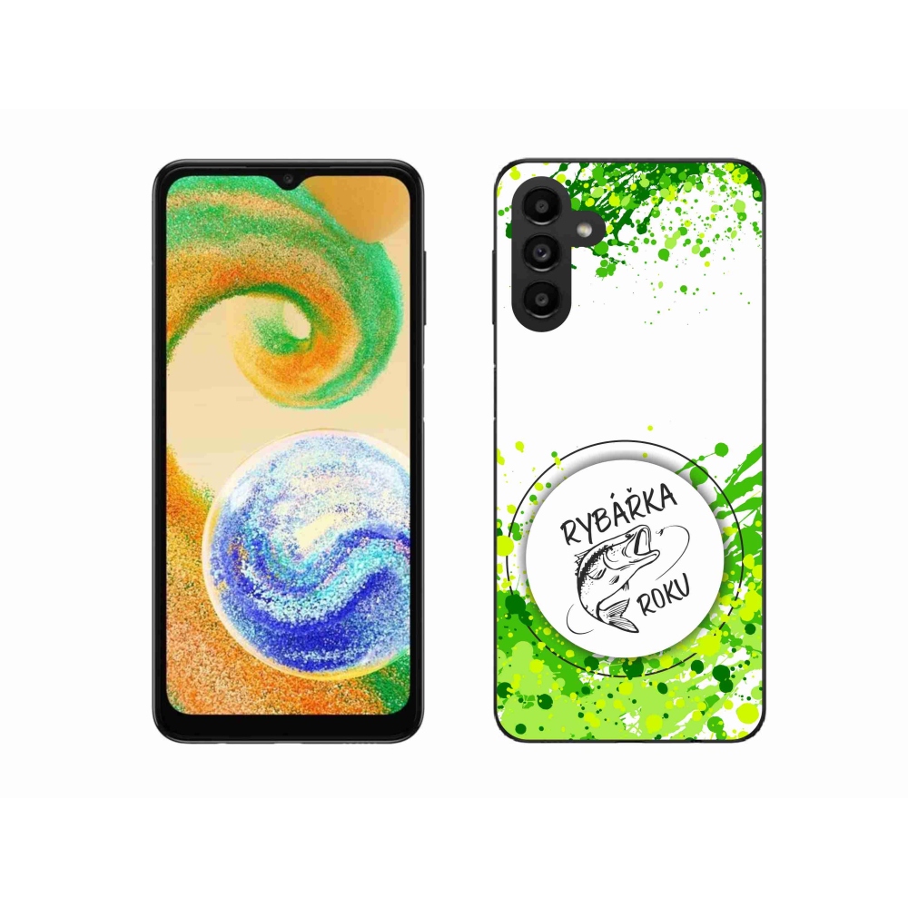 Zselés borító mmCase Samsung Galaxy A04s (164.7x76.7x9.1mm) - Az év horgásza fehér háttérrel