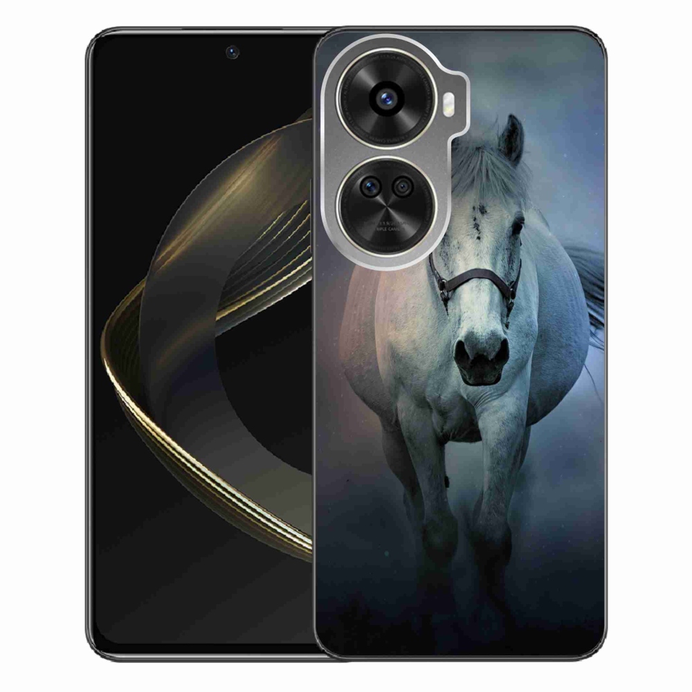 Gél tok mmCase a Huawei Nova 12 SE számára - futó fehér ló